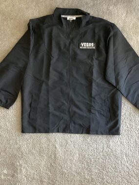 Vegas Golden Knights Black Full-Zip Windbreaker Jacket, Size XXL
